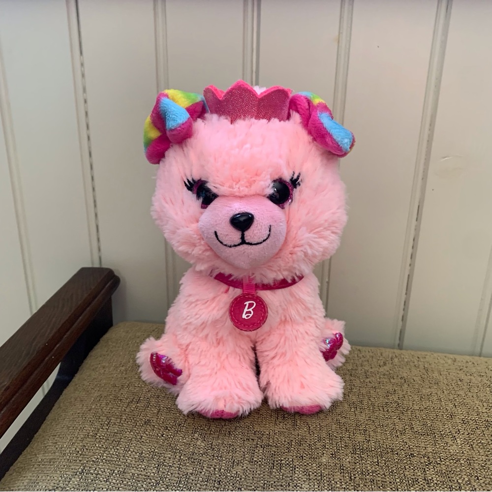 PINK Barbie Crowned Kitty Stuffed Toy Children 3+